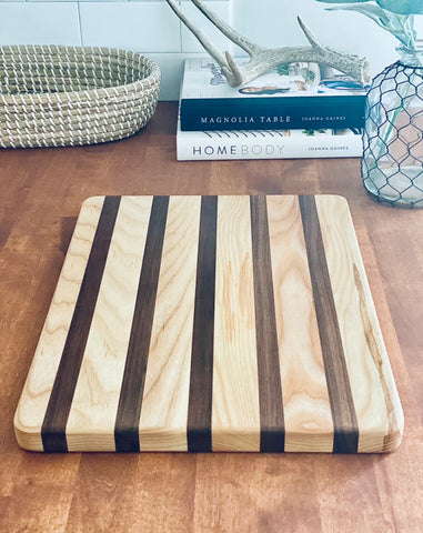 Large Striped Cutting Board